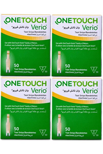 onetouch 4 قطع من شرائط اختبار سكر الدم One Touch Verio - عبوة من 50 شريطًا