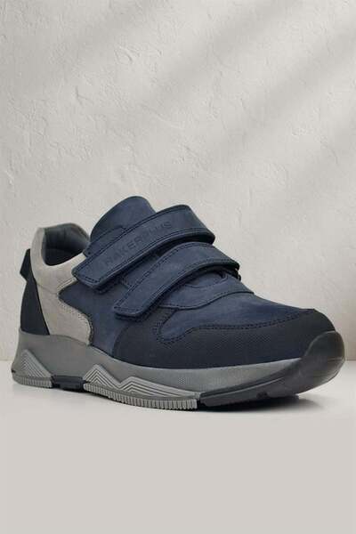 Rakerplus Сині шкіряні дитячі кросівки - Спортивні кросівки з сірою підошвою ...