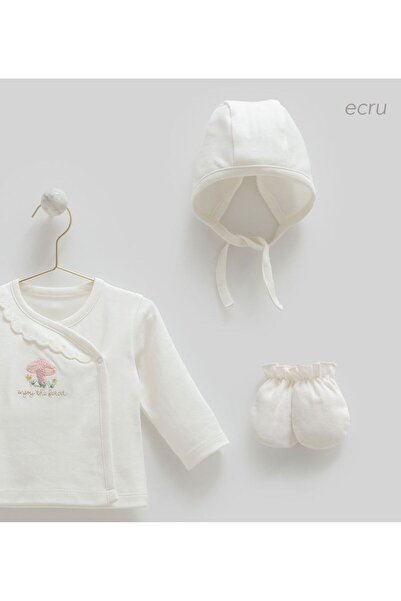 Caramell İncibaby 100% Cotton Flower 5-Piece Baby Girl Hospital Discharge Set New Season