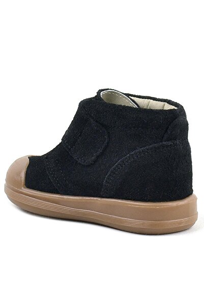 Rakerplus Yoohoo Genuine Leather Black Velcro Unisex Baby Boots