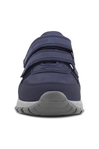 Rakerplus Genuine Leather Navy Blue Velcro Children's Sports Shoes