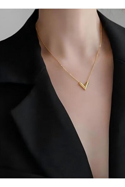 DOMEET V-Shaped Pendant Necklace For Women and Girls Trendy Fashion Accessori...