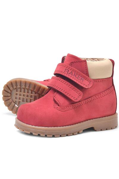 Rakerplus Neson Genuine Leather Red Velcro Children's Boots