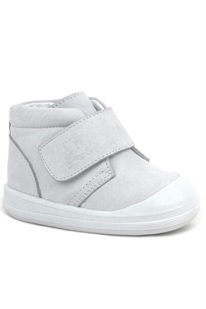 Rakerplus Yoohoo Genuine Leather White Velcro Baby Girl Boots