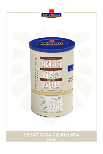 Simonelli Beyaz Sıcak Çikolata 900 gr Teneke