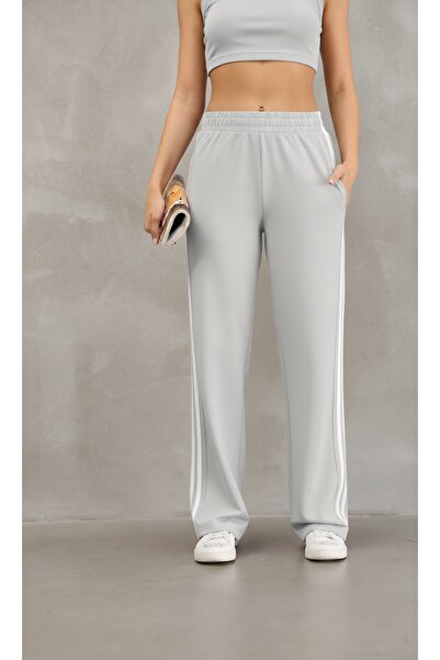 kemmy Two striped palazzo wide leg tracksuit bottoms