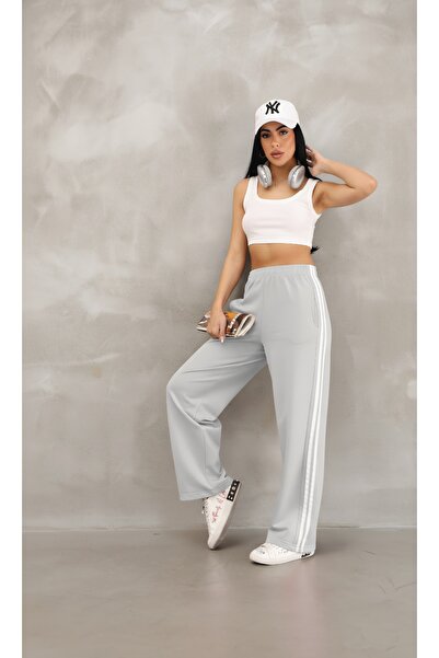kemmy Two striped palazzo wide leg tracksuit bottoms
