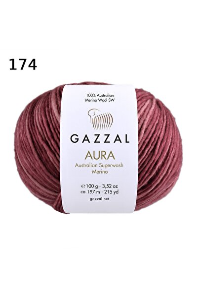 GAZZAL İPLİK Gazzal Aura Merino Yünü El Boyama Örgü İpi 300 Gr 3’lü 100 gr Paket