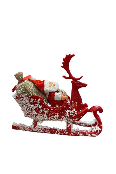 DERAS TEAM Decorațiune de Crăciun cu sania lui Moș Crăciun pentru casă și cadouri
