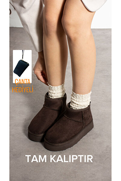 Zişan Shoes MOFFY İçi Tüylü Kışlık Kadın Bot 3 cm Taban