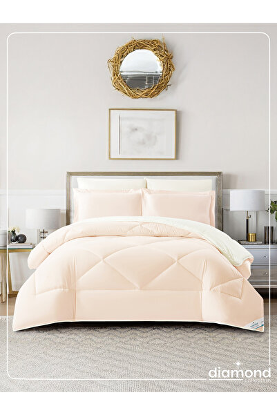 Donetella 6-piece Comforter Set – King Size 260x240 Cm, Microfiber, Solid Quilted 350 Gsm Filling