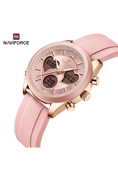 Naviforce NF7109 Women's Digital & Analog Sports Watch – Rose Gold, Waterproof, Multifunctional