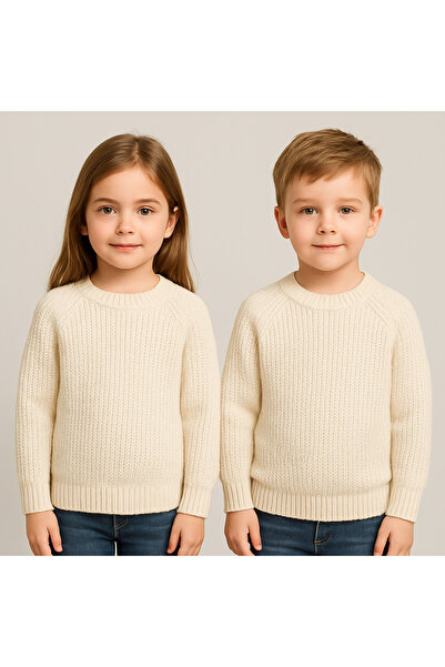 Nimini Kids Extra flexibilní unisex svetr pro miminka a děti s výstřihem (0-5 let)