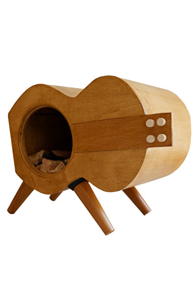huncar Gitar Kedi Evi Dekoratif İç Mekan Guitar Cat House