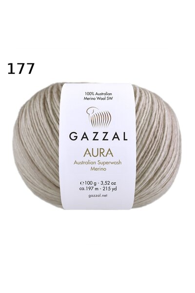 GAZZAL İPLİK Gazzal Aura Merino Wool Νήμα Πλεξίματος για Χειροποίητη Βαφή 300...