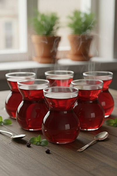 Paşabahçe Beyaz 6lı Dantel Çay Bardağı 42841