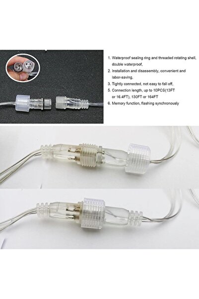 OEM Ghirlandă luminoasă LED cu franjuri, 13 m – iluminat decorativ alb rece pentru interior și exterior