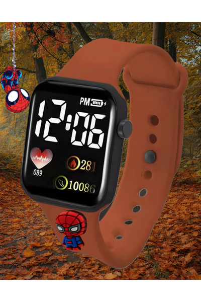 Onkatech Su Geçirmez Figürlü Dijital Led Ekran Işıklı Çocuk Saati
