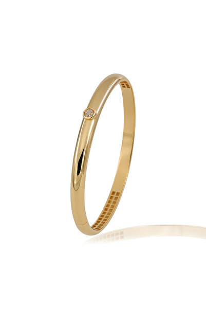 İzgi Kuyumculuk Taşlı Bombeli Bilezik