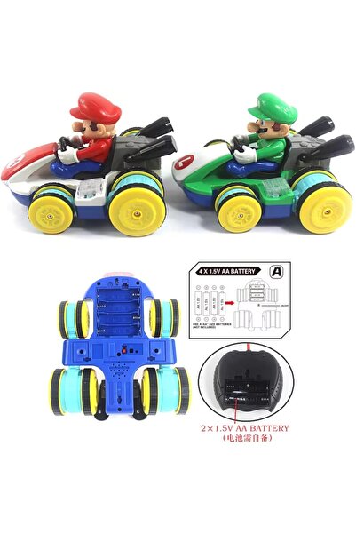TOY GARDEN Simulation of Mario Racing Character Remote Control Car - RC Toy with LED Wheels