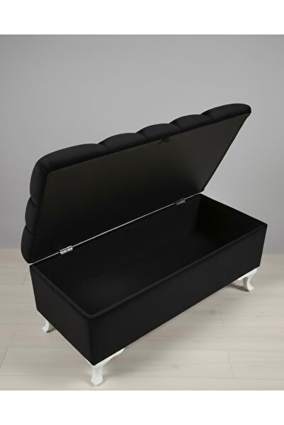 Ebrar Home Design Lüks Kapitoneli Sandıklı Puf Yatak Ucu Bench Çok Amaçlı Bank