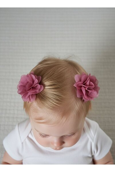 Toka Delisi Κλιπ μαλλιών χωρίς τρίχες - Διπλό χαριτωμένο, με κορδέλα από τούλ...