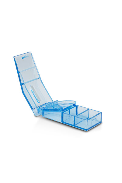 First Step Pill Cutter (Blue) – Stainless Blade Tablet Splitter | Compact, Safe & Precise Design