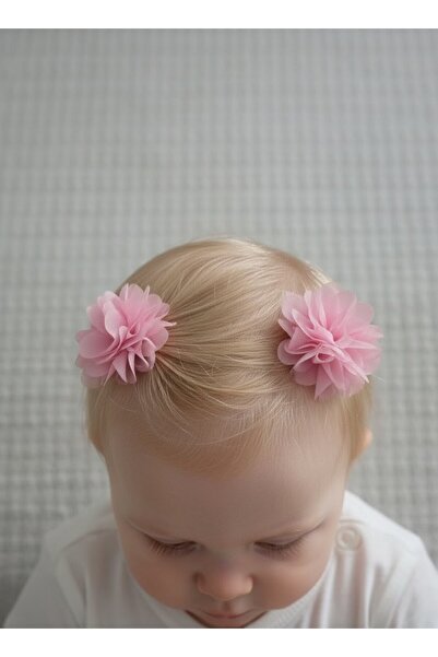 Toka Delisi Açık Pembe Saçsız Bebek Tokası, Ikili Sevimli Saç Acıtmayan Kurde...