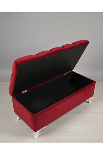 Ebrar Home Design Lüks Kapitoneli Sandıklı Puf Yatak Ucu Bench Çok Amaçlı Bank