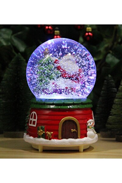 HEDİYEBİZİZ Yılbaşı Noel Kar Küresi Christmas Işıklı, Müzikli Ve Kar Motorlu ...