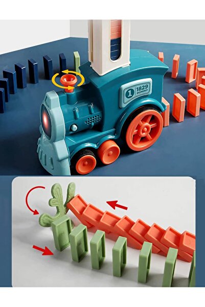 TOY GARDEN Kid's Domino Train Blocks Set- 60 Pieces, 3-8 Year Old