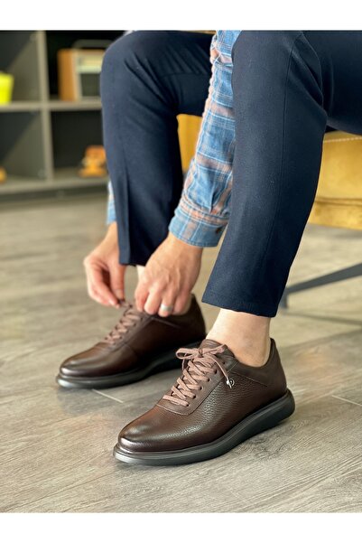 MOR KUNDURA  Hakiki Deri Günlük Kullanım Erkek Ayakkabı