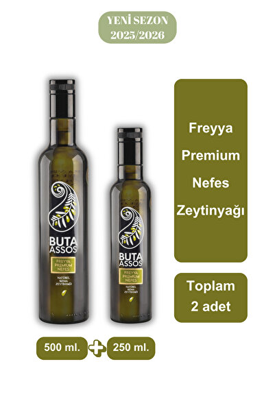 Buta Assos "FREYYA PREMIUM NEFES" Zeytinyağı 2'li 500 ml. + 250 ml. Toplam 75...