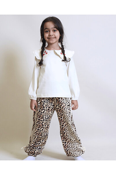 OZZY KİDS Girl's Lepar Patterned Suit