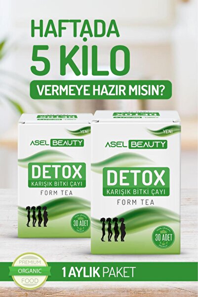 AselBeauty Ödem Avcısı I Hafiflik & Zarafet Detox Karışık bitki çayı DETOX FORM ÇAYI 2 Kutu