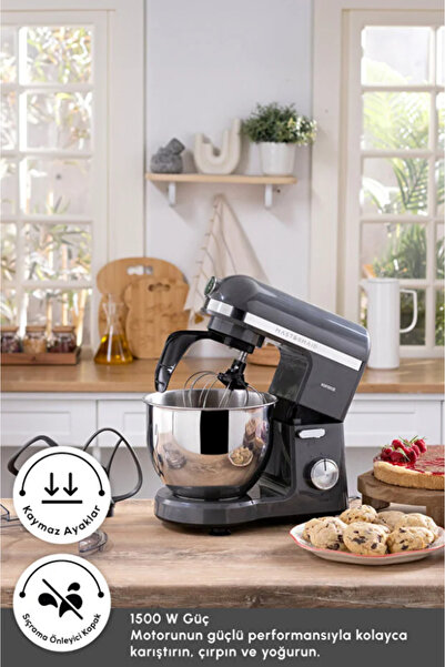 Karaca Mastermaid 6 Hız Kademeli Özel Geliştirilmiş Çift Kollu Hamur Yoğurma ...