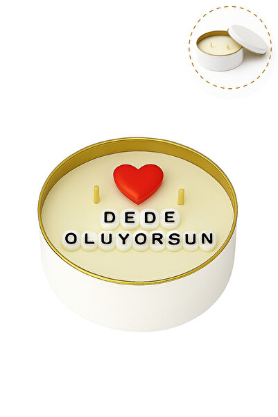 HAPPY NESSO "DEDE OLUYORSUN" Yazılı Gizli Mesajlı Mum – Sürpriz Açıklama Mumu...
