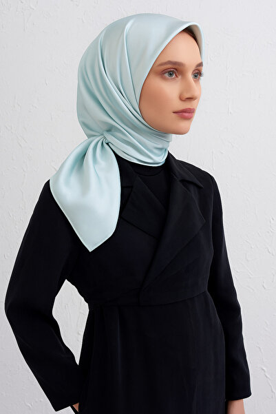 Armine Light Water Green Solid Color Sura Silk Scarf 10D02 - 870