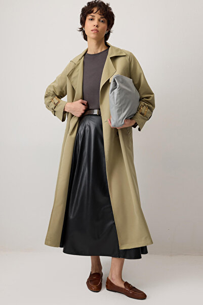 Touché Privé Nadýchaná kožená sukně