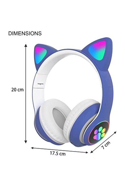 VALA Wireless Headphones with Cat Ears, Bluetooth, RGB Lights, Noise Cancellation, Microphone, Bass,