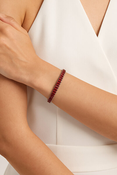 YAKUT Premium Ateş Kırmızısı Çelik Bileklik – Şepiti Ruby Classique