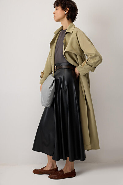 Touché Privé Fusta din piele cu volan