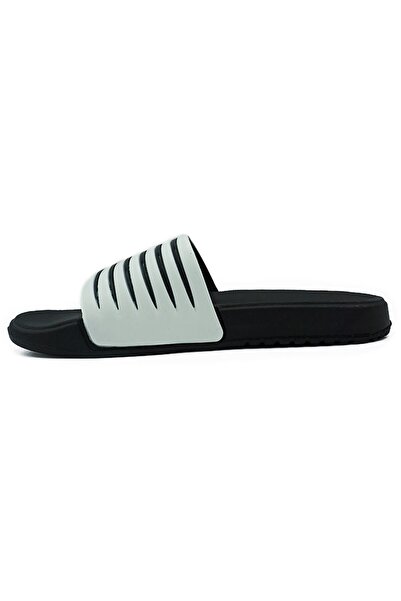 GEZER Ανδρικές ασπρόμαυρες παντόφλες παραλίας πολυτελείας μπάνιου 12470