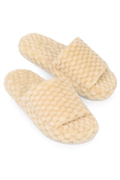 SUNSTEP Papuci de casă de zi cu zi pentru femei, cu model bej, cu talpă moale