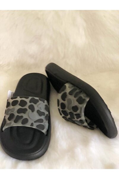 GEZER Чорні літні жіночі капці з візерунком котячої лапи