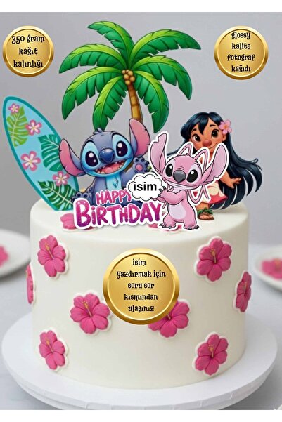OEM Roekraft Lilo ve Stitch Pasta Süsü Seti