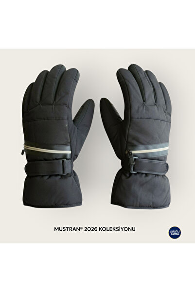 Mustran Waterproof Fur Winter Gloves with Zippered Hidden Pocket Wallet – Unisex