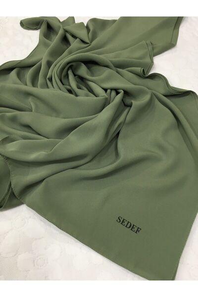 Sedef شال حرير كاكي مدينا - 70x200