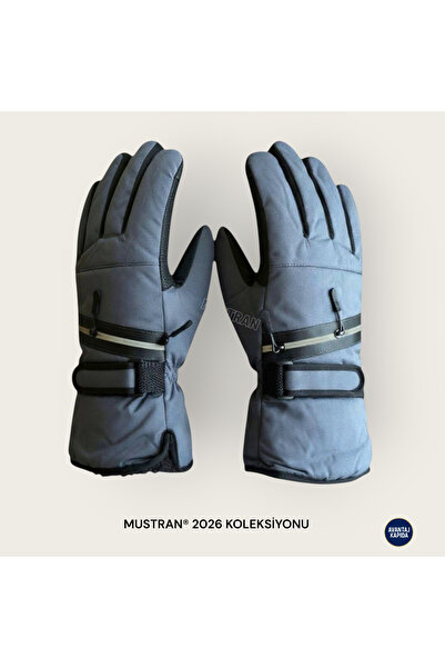 Mustran Waterproof Fur Winter Gloves with Zippered Hidden Pocket Wallet – Unisex
