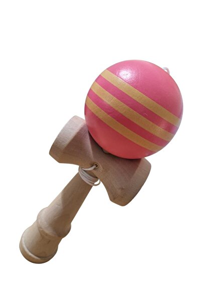 OEM Kendama din Lemn, 18 cm, Joc de Indemanare pentru Copii si Adulti,Roz